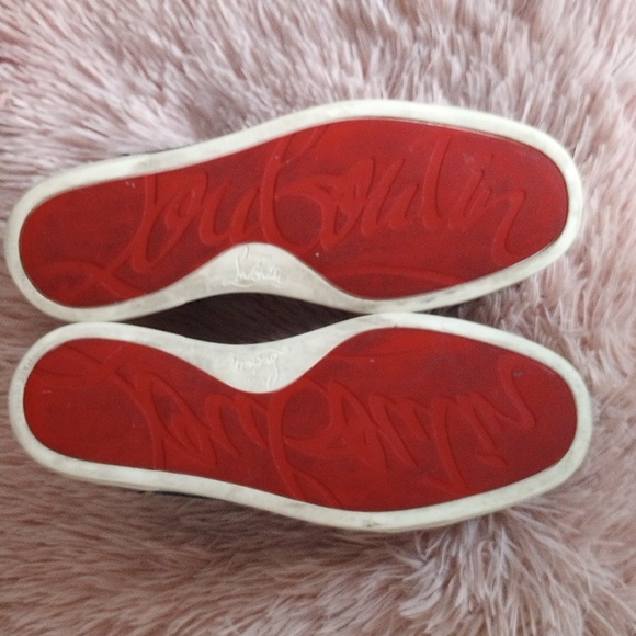 Christian Louboutin Green Suede Spikes Paris Size 40.5 Good Condition No Bx - Picture 7 of 12